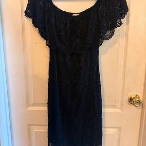 Elegant Black Lace Dress